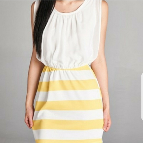 Dresses & Skirts - Striped Scuba Tank Dress